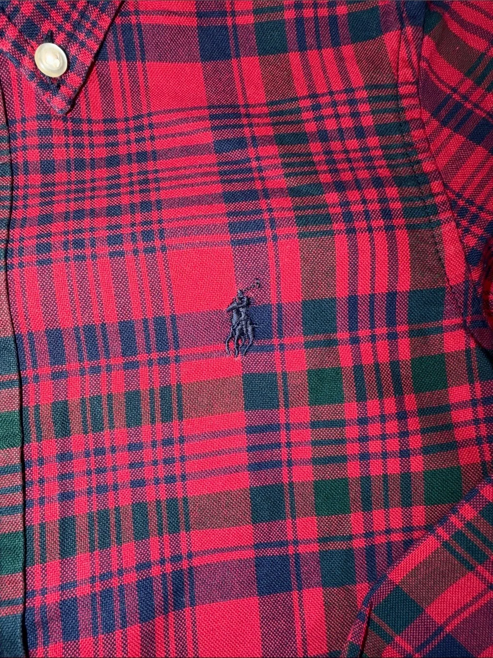 Boy's Ralph Lauren Red Plaid Button-Down Shirt